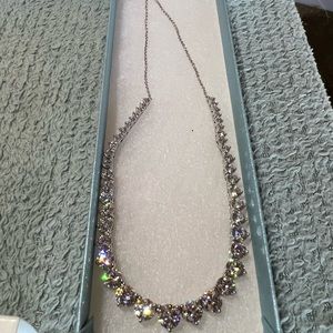 Exquisite rhinestone necklace with Swarovski pure brilliance zirconia crystals
